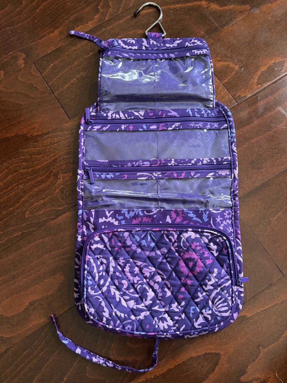 Vera Bradley Paisley Amethyst Medium Hanging Travel Organizer